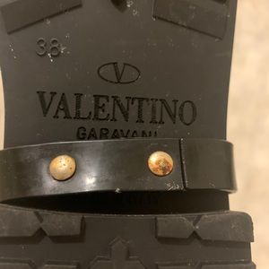 Authentic Valentino black rubber boots.